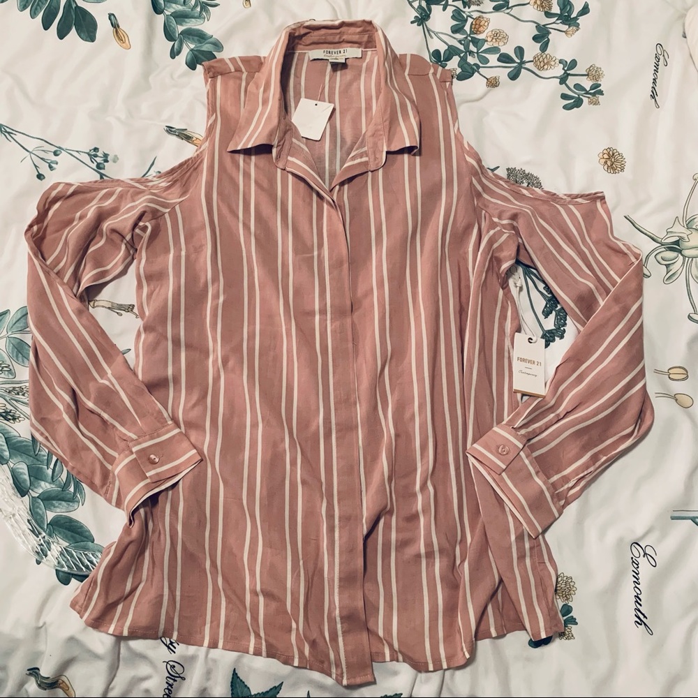 Forever 21 Contemporary Cold Shoulder Blouse